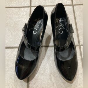 Dansko Black Patent Leather Mules